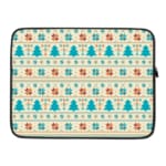 Laptop Sleeves - Knitted Pattern With Beige Background 03