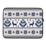 Laptop Sleeves - Knitted Pattern With White Background 03