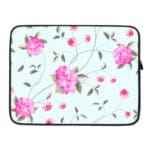 Laptop Sleeve - Floral Pattern With Light Blue Background 03