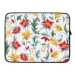 Laptop Sleeve - Floral Pattern With White Background 03