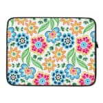 Laptop Sleeve - Floral Pattern With White Background 03