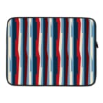 Laptop Sleeve - Geometric Pattern With Red And Blue Straight Design 03