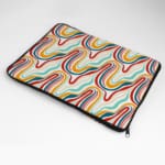 Laptop Sleeve - Geometric Pattern With Colorful Wave Design 04