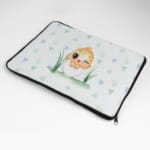 Laptop Sleeve - Kids Pattern With Just Born Chick Laptop Sleeve With Light Blue Background 04