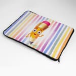 Laptop Sleeve - Crayon Cartoon Laptop Sleeves With Colorful Crayon Lines Background 04