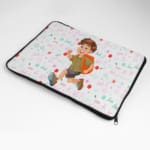 Running Boy Laptop Sleeves with White Background 04