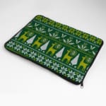 Laptop Sleeves - Knitted Pattern With Green Background 04