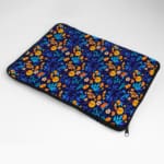 Laptop Sleeve - Floral Pattern With Dark Blue Background 04