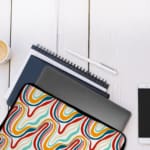 Laptop Sleeve - Geometric Pattern With Colorful Wave Design 05