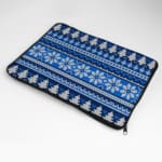 Laptop Sleeves - Knitted Pattern White Color With Blue Background 05