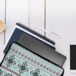 Laptop Sleeves - Knitted Pattern With Light Blue Background 05