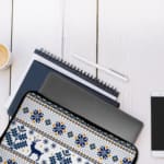 Laptop Sleeves - Knitted Pattern With White Background 05