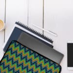 Laptop Sleeves - Knitted Pattern With Blue Background 05