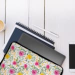 Laptop Sleeve - Floral Pattern With White Background 05