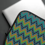 Laptop Sleeves - Knitted Pattern With Blue Background 06