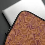 Laptop Sleeves - Vector Pattern With Orange Background 06