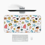 Line Art Desk Pad with Pencil Drawings -Creative and Functional 1