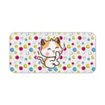 Infidu Bring Cat Magic Desk Pad featuring a whimsical anime-inspired cat design in yellow and blue, perfect for adding a touch of magic to your workspace Desk Pad kept on a plain white background