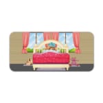 Teddy Bear Sleeping Concept Design With Pink And Yellow Colors Desk Pad 2