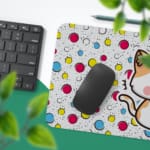 Infidu Bring Cat Magic Desk Pad featuring a whimsical anime-inspired cat design in yellow and blue, perfect for adding a touch of magic to your workspace Desk Pad on the Mouse