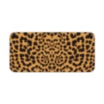 Infidu Light Beige Desk Pad with dark brown leopard print spots. Desk Pad kept on a plain white background