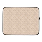 Infidu Simple Light-Colored Pattern Laptop Sleeve with subtle design and zip closure. laptop sleeve kept on a plain white background