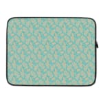 Infidu Simple Light Blue Pattern Laptop Sleeve with subtle design on a light background, featuring zip closure for easy access and protection. laptop sleeve kept on a plain white background