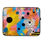 Infidu Vibrant Abstract Colorful Design Laptop Sleeve – Fabric Sleeve with Zip laptop sleeve kept on a plain white background