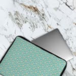 Infidu Light Blue Laptop Sleeve with Gold Heart Pattern – Simple and stylish design to protect your laptop. The laptop sleeve covers the laptop