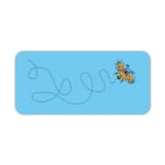 Infidu Yellow Butterfly Desk Pad featuring a yellow butterfly with a dotted flight path on a light background. Desk Pad kept on a plain white background