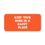 Infidu Keep Your Mind In A Happy Place Desk Pad with Motivational Orange Design Desk Pad kept on a plain white background