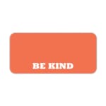 Infidu Be Kind Design Desk Pad featuring bold white text on a bright orange background, perfect for promoting kindness in your workspace. Desk Pad kept on a plain white background